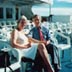 Ghislaine en ik aan boord<br>tussen La Gomera en Tenerife, 1997
